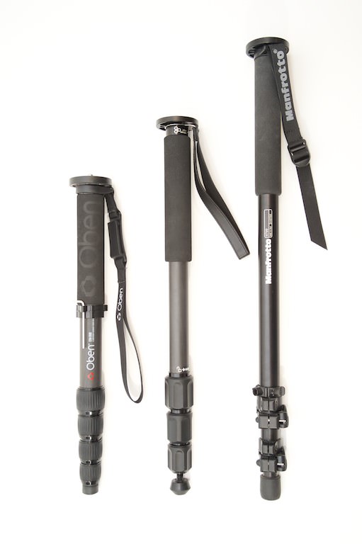Oben, Jobu and Manfrotto monopods