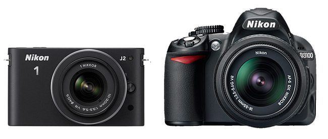 Nikon J2 vs D3100