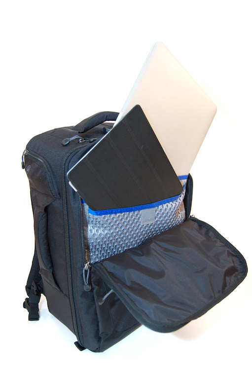 Airport Commuter Backpack Full view Laptop and Tablet compartments