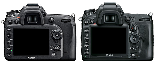 Nikon D7100 vs D7000 Back