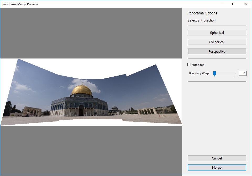 Lightroom Perspective Projection