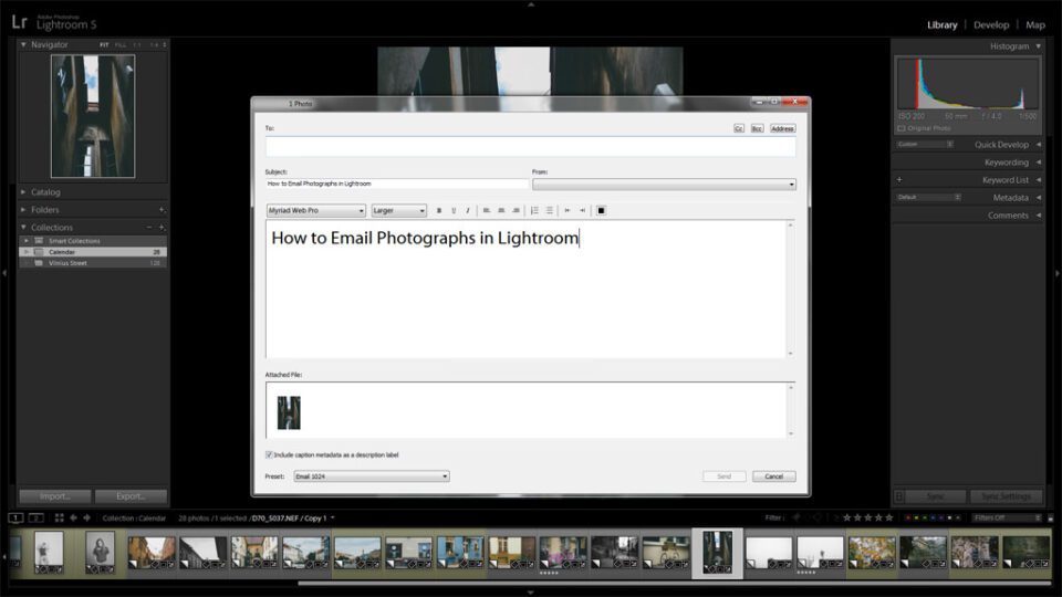 How to Email Photographs in Lightroom