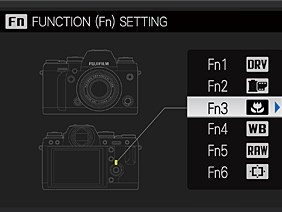 personal setting of fuji x