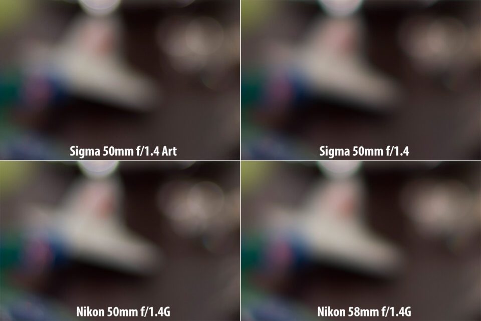 Sigma 50mm Art vs Sigma 50mm vs Nikon 50mm vs Nikon 58mm Bokeh Render