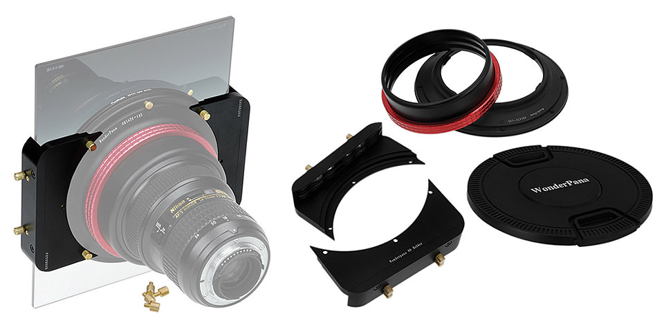 145mm Porte-Filtre pour l’objectif Nikon 14mm AF Nikkor f/2.8D WonderPana 145 Noyau du Système et le Bouchon d’Objectif 