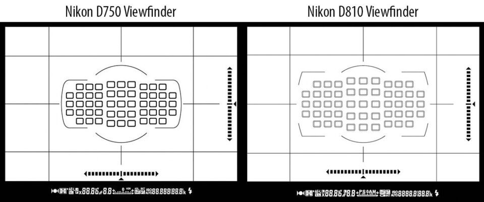 Nikon D750 vs D810 Viewfinder