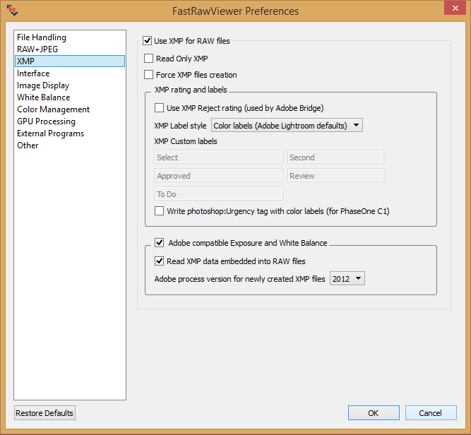 fastrawviewer exif data