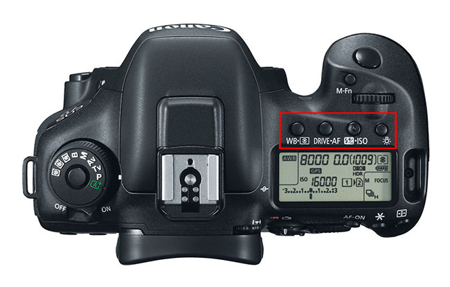 Canon 7D Mark II Top Controls