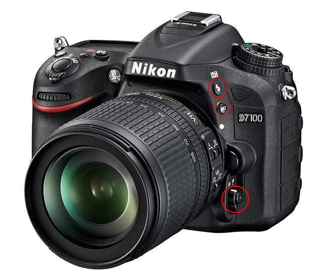 Nikon D7100 Front Buttons