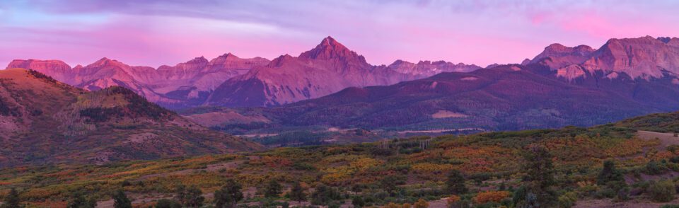 Mt Sneffels After Sunset Panorama
