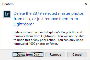 Lightroom Delete JPEG Files