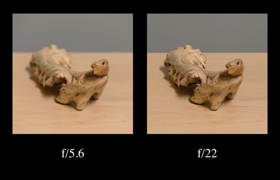 Comparaison de la profondeur de champ