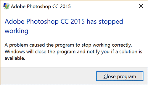 Photoshop CC 2015 Crash