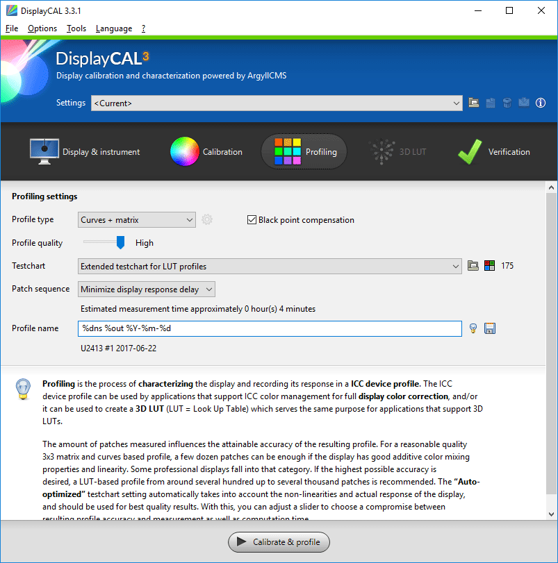 displaycal version 4 icc profiles are not supported