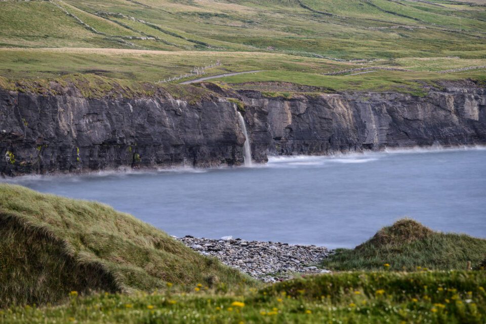 Ireland-Waterfall-Ocean