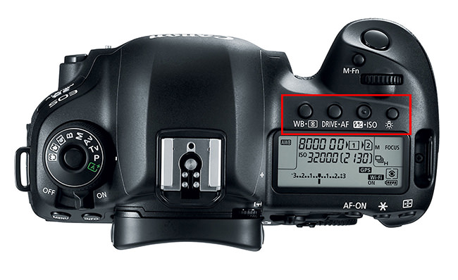 Canon 5D Mark IV Top Controls