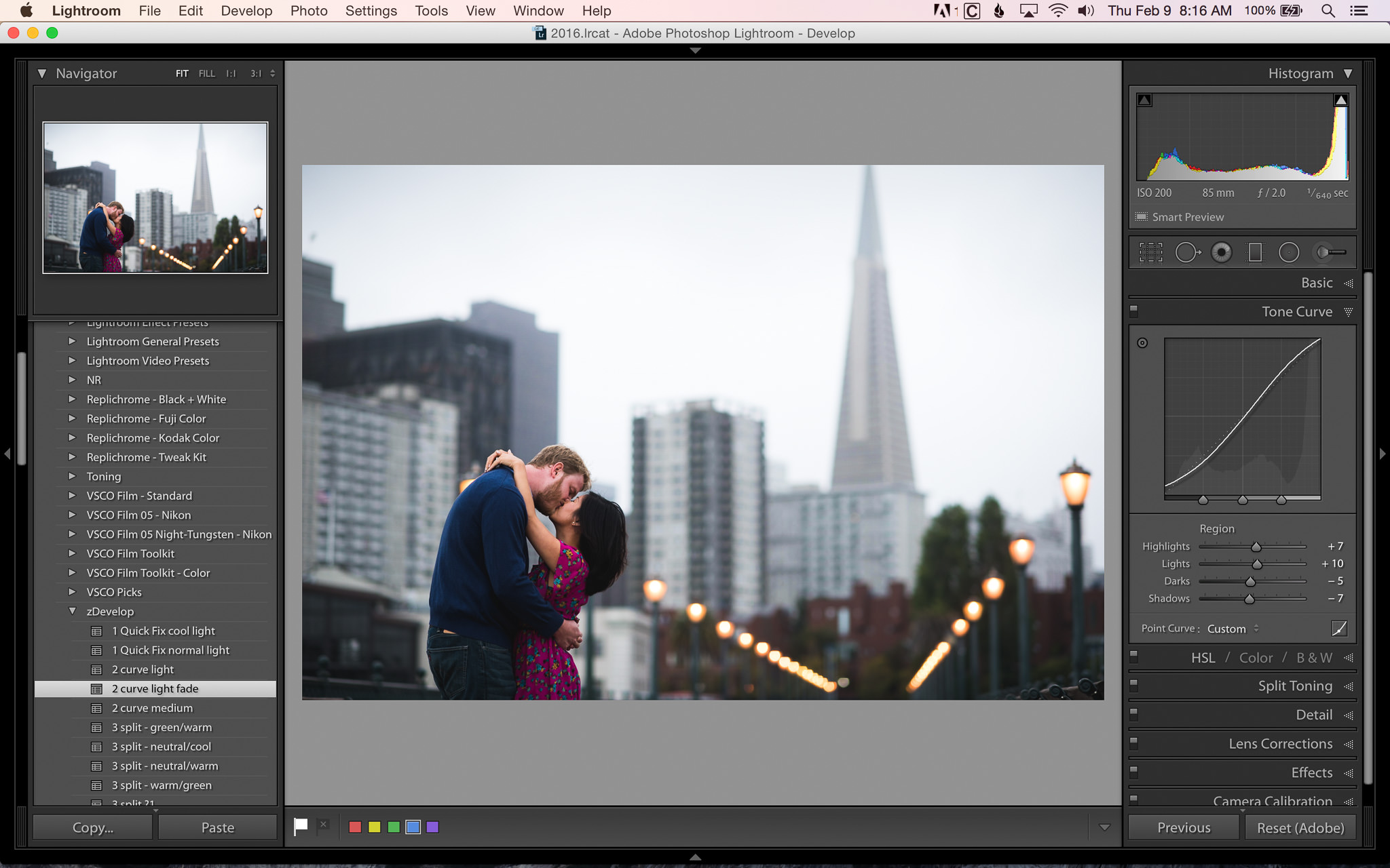 create preset capture one