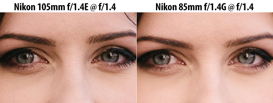 Nikon 105mm f/1.4E vs Nikon 85mm f1.4G Sharpness