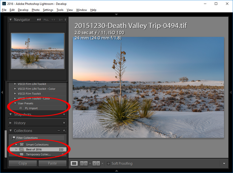 Lightroom Presets and Collections