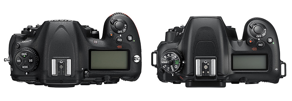 Nikon D500 vs D7500 Top