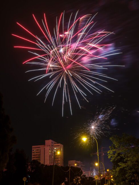 When traveling, it is a good idea to look at local celebrations to see if there are any fireworks shows taking place. I was in Jerusalem during independence day, so I was able to capture fireworks with my camera.