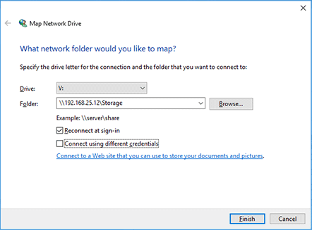 Windows Map Network Drive
