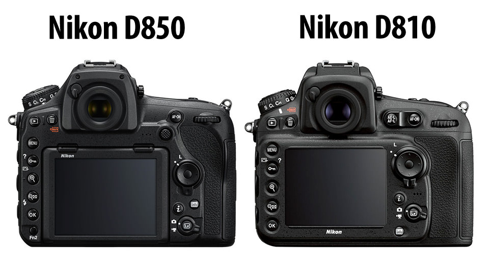 Nikon D850 vs D810 Back