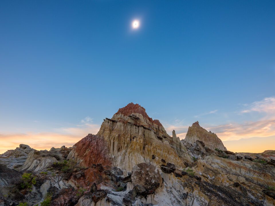 Solar Eclipse Totality Wide Angle