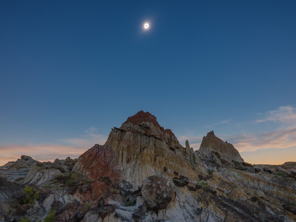 Solar Eclipse Totality with Landscape