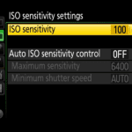 ISO Sensitivity Settings