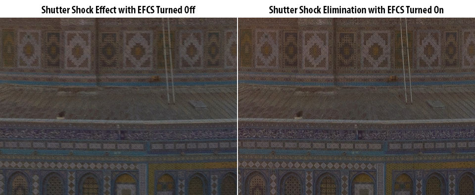 Shutter Shock with EFCS on and Off