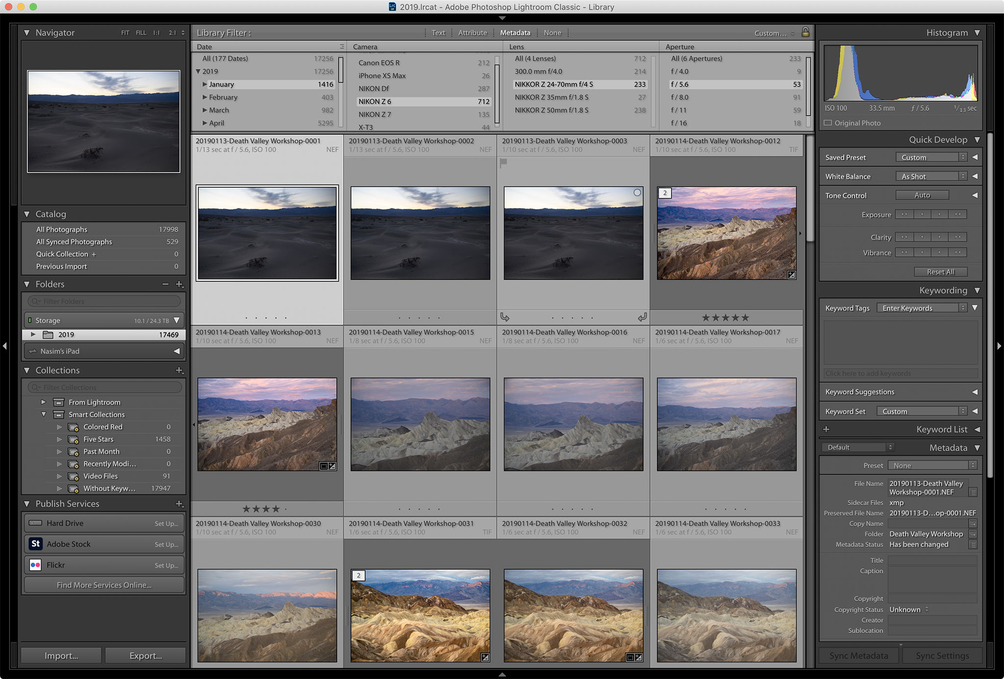 filters in lightroom