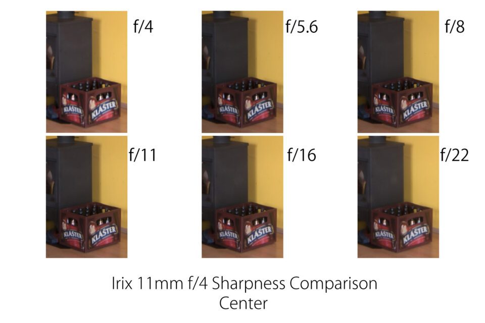 Irix 11mm f/4 Sharpness Comparison Center