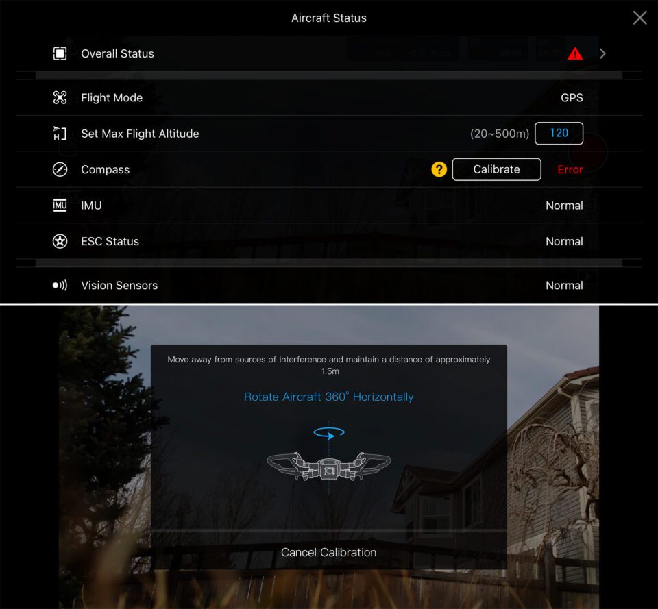DJI Mavic Air Calibration