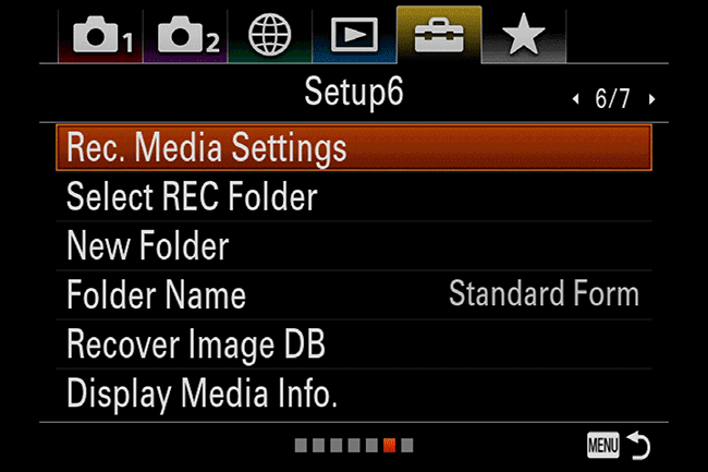 Sony A7R III Menu Settings