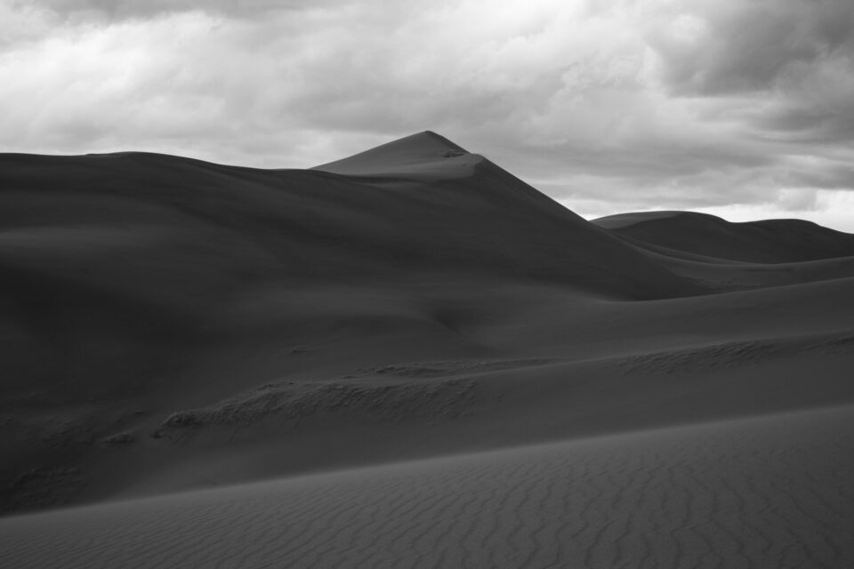 Black and White Sand Dunes Photo