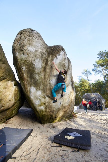 Bouldering on a Rock