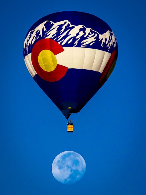Colorado Balloon over Moon