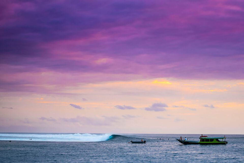 Sunset in Indonesia Mentawai Islands
