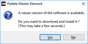 Palette Master Element Software Update