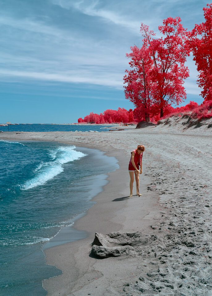 Girl on the beach, Presque Isle