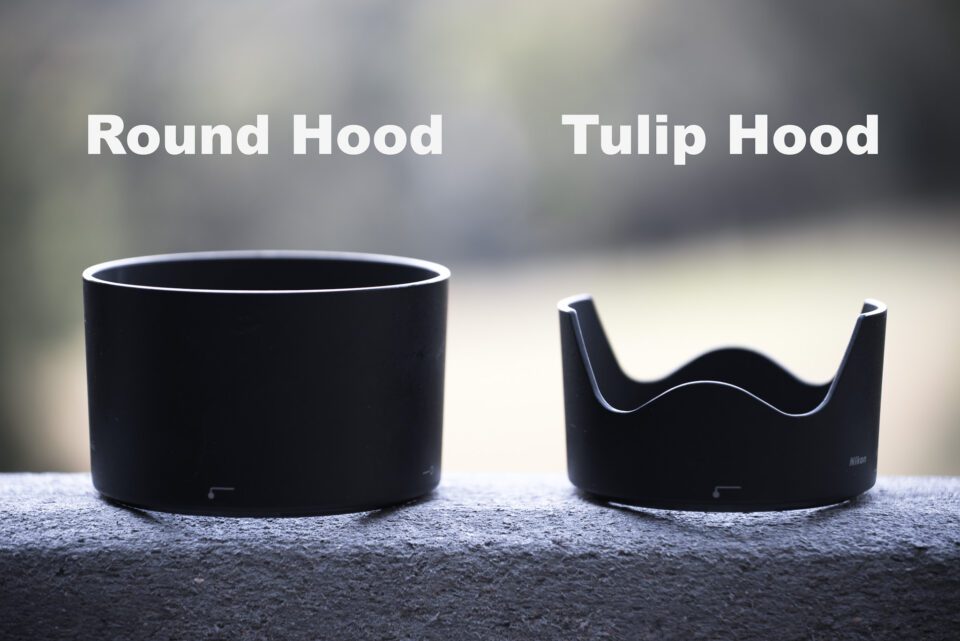 Round vs Tulip Lens Hoods