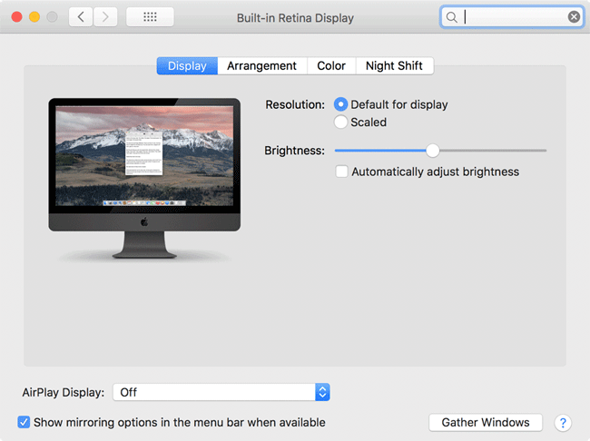iMac Pro Initial Brightness Setting