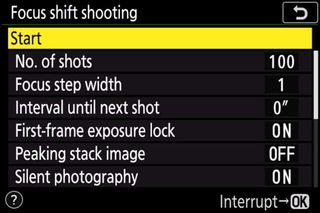 nikon z6 menu