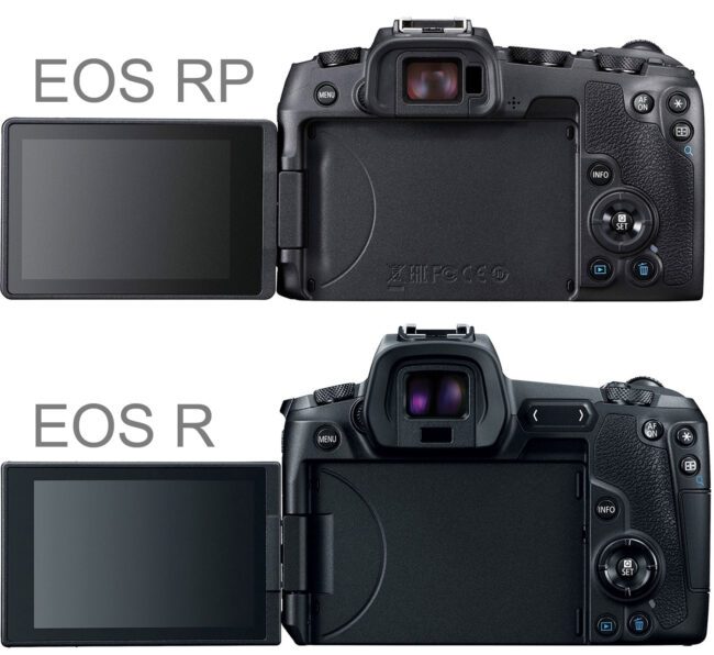 Canon EOS RP vs EOS R Controls