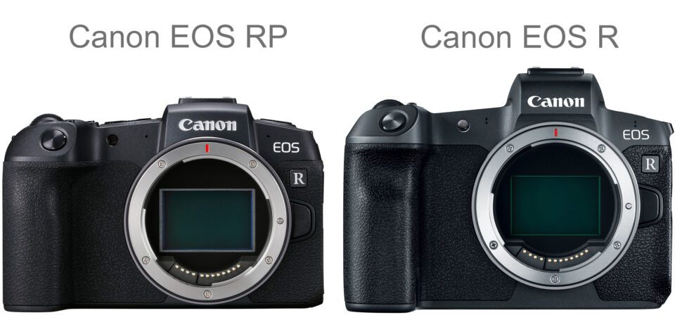 Canon EOS RP vs EOS R Size Comparison Body Only