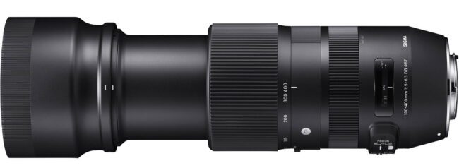Sigma 100-400mm Contemporary with lens hood