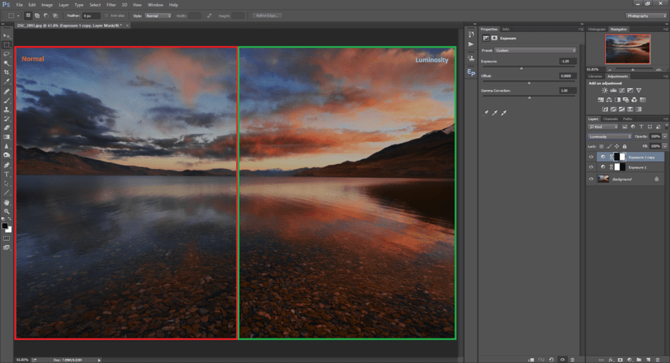 Blend Mode Applied to Image in Photoshop