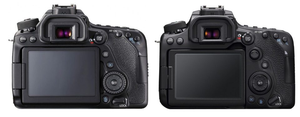 Canon 80D vs 90D Back View