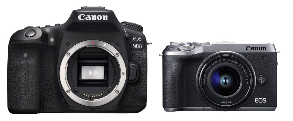 Canon 90D vs M6 Mark II to Scale